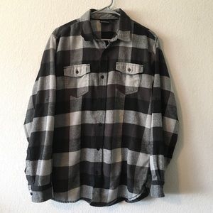 large grayscale flannel